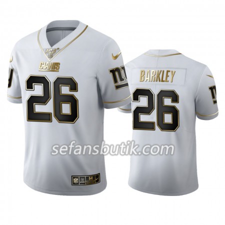 New York Giants Tröjor Saquon Barkley 26 Nike Vit Golden Edition 100th - Herr New York Giants Tröjor Saquon Barkley 26 Nike Vit Golden Edition 100th - Herr